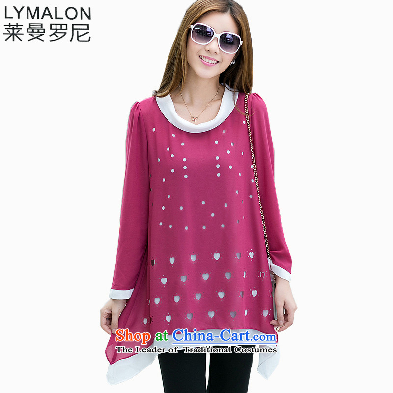 The lymalon lehmann autumn 2015 new product expertise, Hin thin Korean version of large long-sleeved blouses and code chiffon shirt shirt 3048 Blue XL, Sulaiman Ronnie (LYMALON) , , , shopping on the Internet