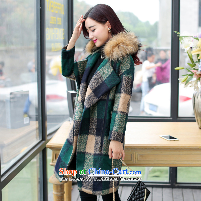 Even  2015 Korean winter clothing new plaid zip need long small incense in wind W8981 coats no gross? for M, Gross (SHIJING) , , , shopping on the Internet