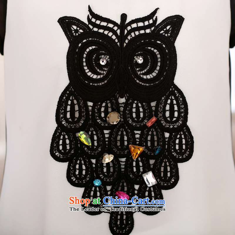 The lymalon Lehmann Summer 2015 new product expertise, Hin thin Korean version of large numbers of ladies of the owl, short-sleeved T-shirt , black 3XL, 70 18 Ronnie (LYMALON) , , , shopping on the Internet