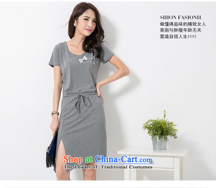 Amista Asagaya pedic code women new MM thick Korean summer leisure stretch cotton drill ironing Sau San video thin dresses 8758 female flowers XXXXL Gray Photo, prices, brand platters! The elections are supplied in the national character of distribution, so action, buy now enjoy more preferential! As soon as possible.