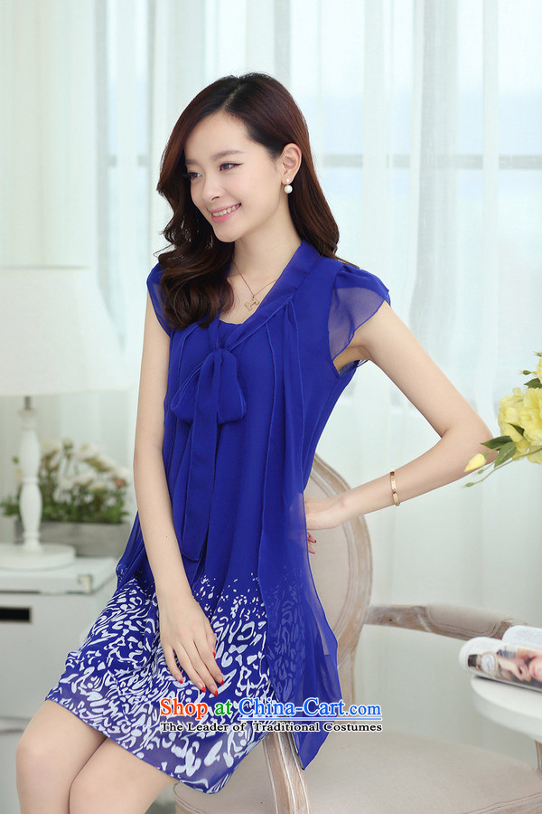 Thick mm summer new extra female candy colored dress to xl short-sleeved chiffon skirt temperament video thin dresses 311 Blue 4XL Photo, prices, brand platters! The elections are supplied in the national character of distribution, so action, buy now enjoy more preferential! As soon as possible.