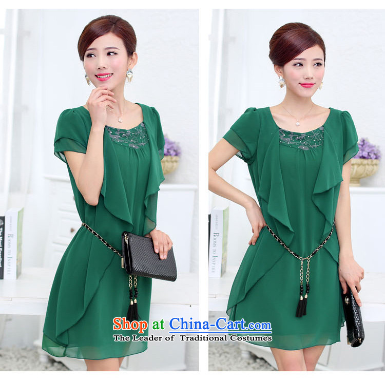 2015 mm thick summer new to xl short-sleeved blouses chiffon skirts graphics) thick MM THIN extra summer dresses 009 green 2XL Photo, prices, brand platters! The elections are supplied in the national character of distribution, so action, buy now enjoy more preferential! As soon as possible.