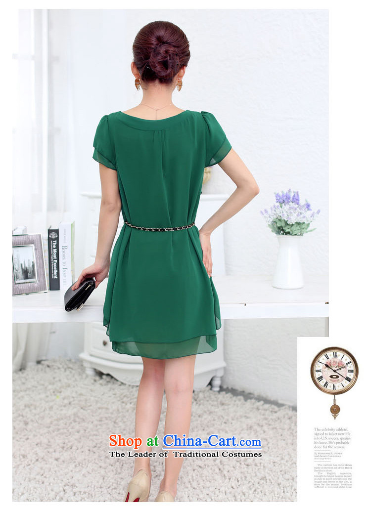 2015 mm thick summer new to xl short-sleeved blouses chiffon skirts graphics) thick MM THIN extra summer dresses 009 green 2XL Photo, prices, brand platters! The elections are supplied in the national character of distribution, so action, buy now enjoy more preferential! As soon as possible.