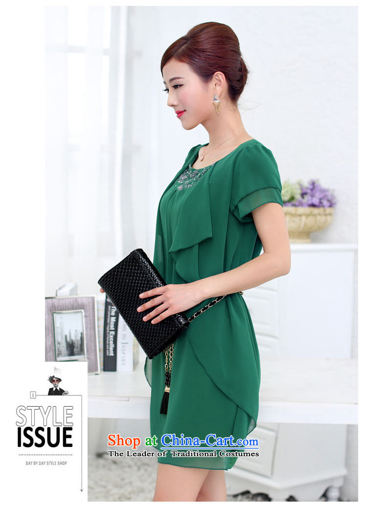 2015 mm thick summer new to xl short-sleeved blouses chiffon skirts graphics) thick MM THIN extra summer dresses 009 green 2XL Photo, prices, brand platters! The elections are supplied in the national character of distribution, so action, buy now enjoy more preferential! As soon as possible.