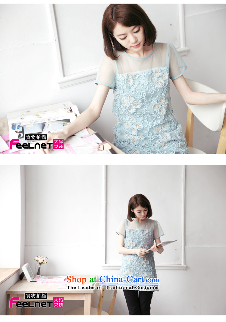 Clearance feelnet Korean women xl thick mm summer new three-dimensional petals fluoroscopy Sau San dresses 1432 large light blue 5XL picture, prices, brand platters! The elections are supplied in the national character of distribution, so action, buy now enjoy more preferential! As soon as possible.