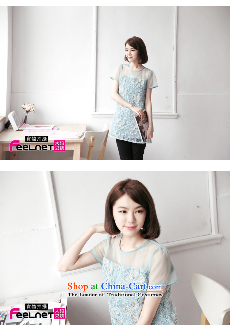 Clearance feelnet Korean women xl thick mm summer new three-dimensional petals fluoroscopy Sau San dresses 1432 large light blue 5XL picture, prices, brand platters! The elections are supplied in the national character of distribution, so action, buy now enjoy more preferential! As soon as possible.