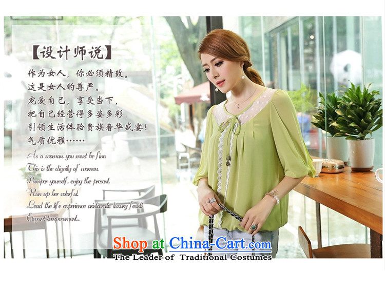 The lymalon2015 lehmann summer new product version of large Korean women's code Sleek and versatile temperament loose short-sleeved T-shirt chiffon shirt 1655 Grass green XXXL picture, prices, brand platters! The elections are supplied in the national character of distribution, so action, buy now enjoy more preferential! As soon as possible.