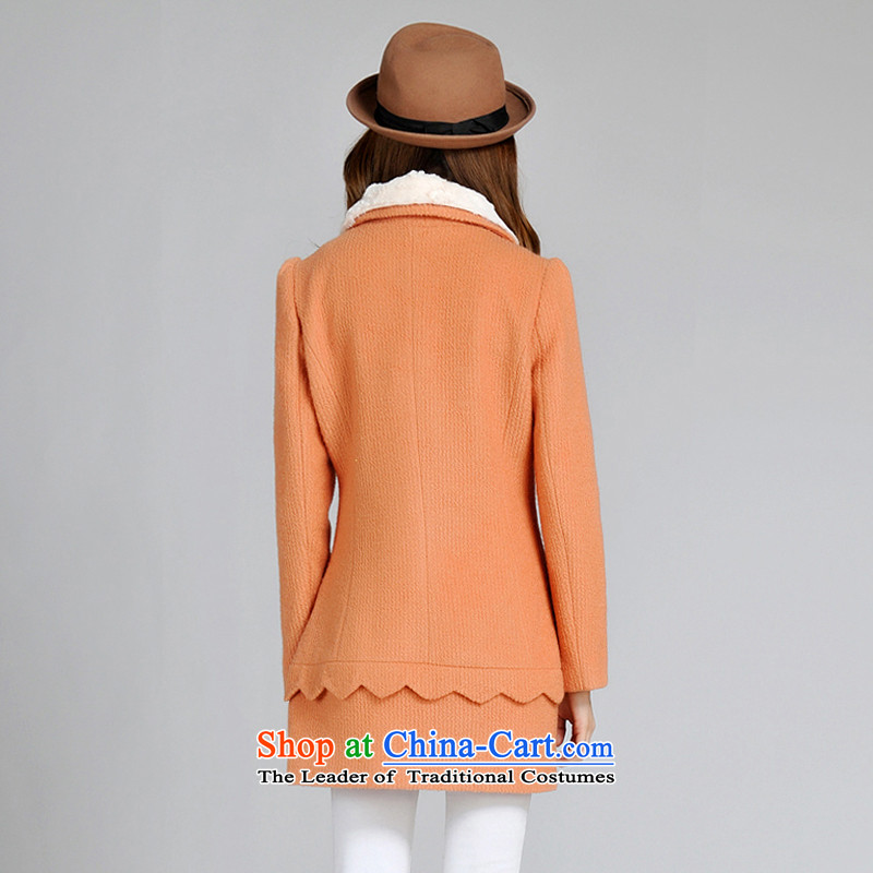 Connie counters law F.NY genuine winter clothing new gross girls jacket? Long woolen coat Korean 1341762 BISQUE 165/84A/38/M,F.NY,,, shopping on the Internet