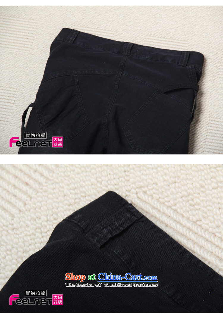 Clearance feelnet Korean mm2015 thick xl Women's Summer new graphics thin gray water corduroy large Capri 2155 Black 38 pictures, prices, brand platters! The elections are supplied in the national character of distribution, so action, buy now enjoy more preferential! As soon as possible.