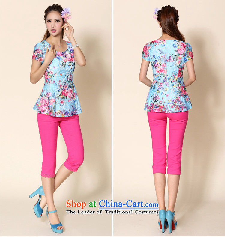 As provided for 2014 XL female thick MM summer new lace shirt thick sister thin large graphics short-sleeved T-shirt flower No. 2150 5XL apricot color pictures, prices, brand platters! The elections are supplied in the national character of distribution, so action, buy now enjoy more preferential! As soon as possible.