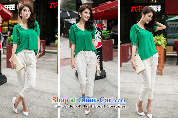 Amista Asagaya Gigi Lai Fat mm larger women's summer stylish cotton linen comfort and breathability high waist xlarge temperament of 9 women 8998 m white trousers XL Photo, prices, brand platters! The elections are supplied in the national character of distribution, so action, buy now enjoy more preferential! As soon as possible.