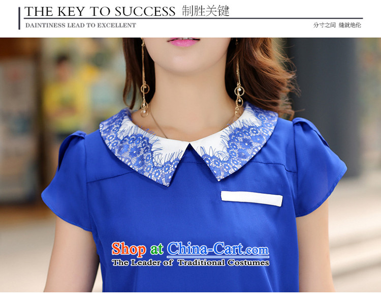 The lymalon2015 lehmann new summer stylish Korean version of large numbers of ladies fashion Sau San video thin temperament short-sleeved shirt 7,052 chiffon blue 4XL Photo, prices, brand platters! The elections are supplied in the national character of distribution, so action, buy now enjoy more preferential! As soon as possible.