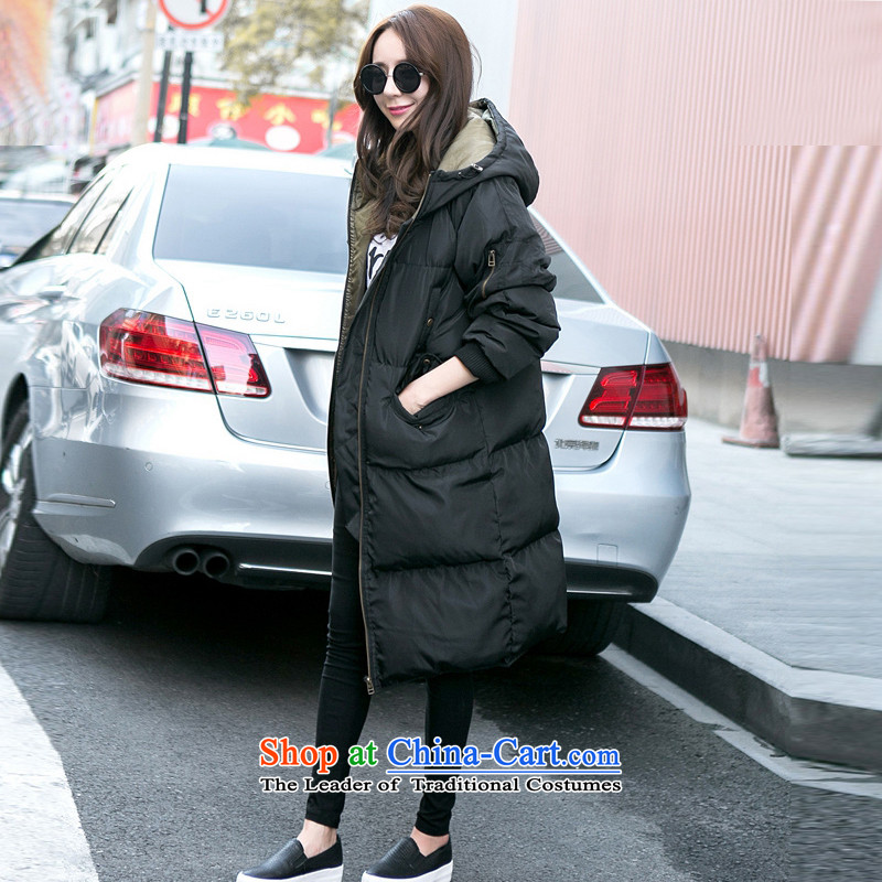 Brady Pugo 2015 winter clothing new Korean version of large code ladies casual ãþòâ too long, cotton coat loose coat green riboud /1188 2XL 150 - 160131 around 922.747, Brady pugo shopping on the Internet has been pressed.