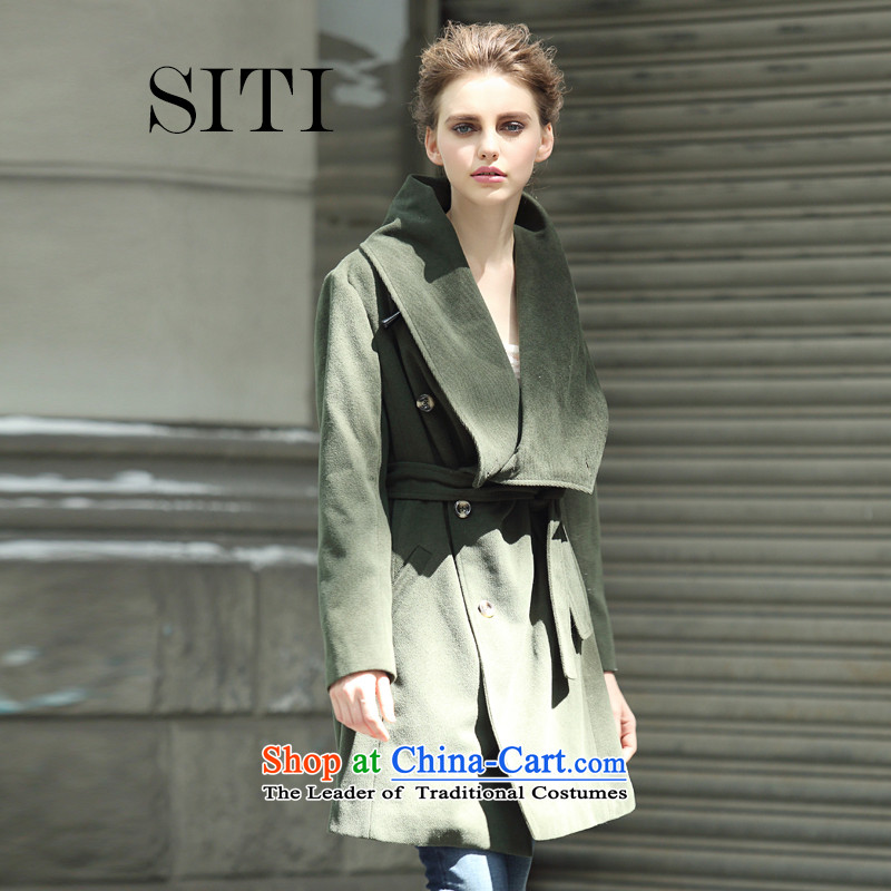 ?Europe and the 2015 Winter SITI new_?   in the long overcoat so gross coats windbreaker 13DC016 female army green?XXL
