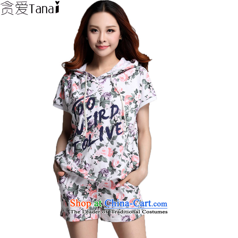 Indulge the new summer Korean fashion to increase women's code kit loose clothing of two kits 3559th pink 4XL, coveted (tanai) , , , shopping on the Internet