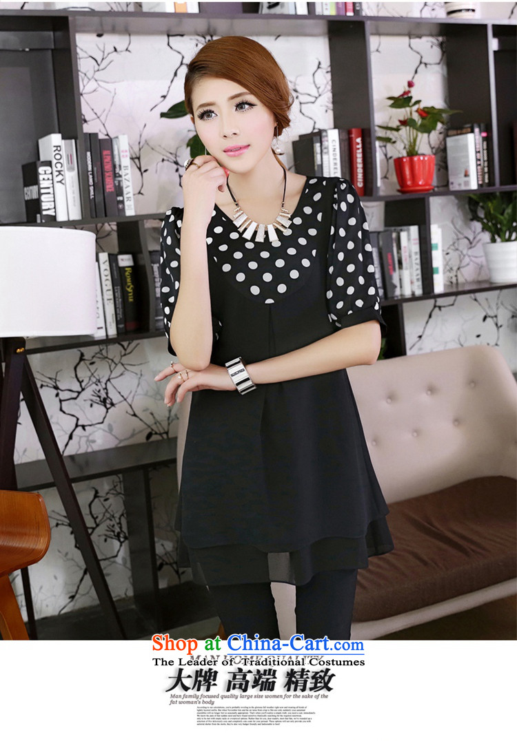 The lymalon2015 lehmann summer new Korean women's extra Sleek and versatile graphics thin waves point short-sleeved chiffon dresses 2650 Black 5XL picture, prices, brand platters! The elections are supplied in the national character of distribution, so action, buy now enjoy more preferential! As soon as possible.