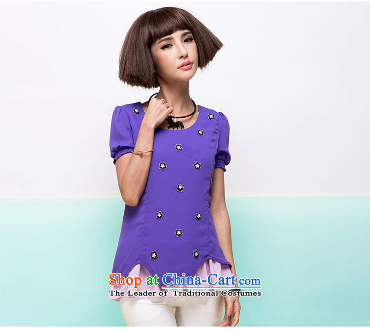 Amista Asagaya Gigi Lai summer large mm thick Korean women leave 2 color plane collision with nails PEARL FLOWER omelet chiffon shirt female 8736 pink XXL picture, prices, brand platters! The elections are supplied in the national character of distribution, so action, buy now enjoy more preferential! As soon as possible.
