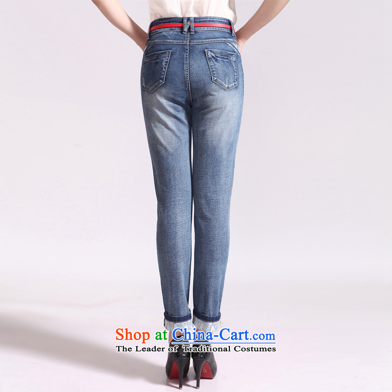 Crescent set larger female jeans pants 9 Top Loin of graphics and possession of meat mentioned thin lace thick MM Sau San for larger and trouser press the blue 31, Crescent set , , , shopping on the Internet