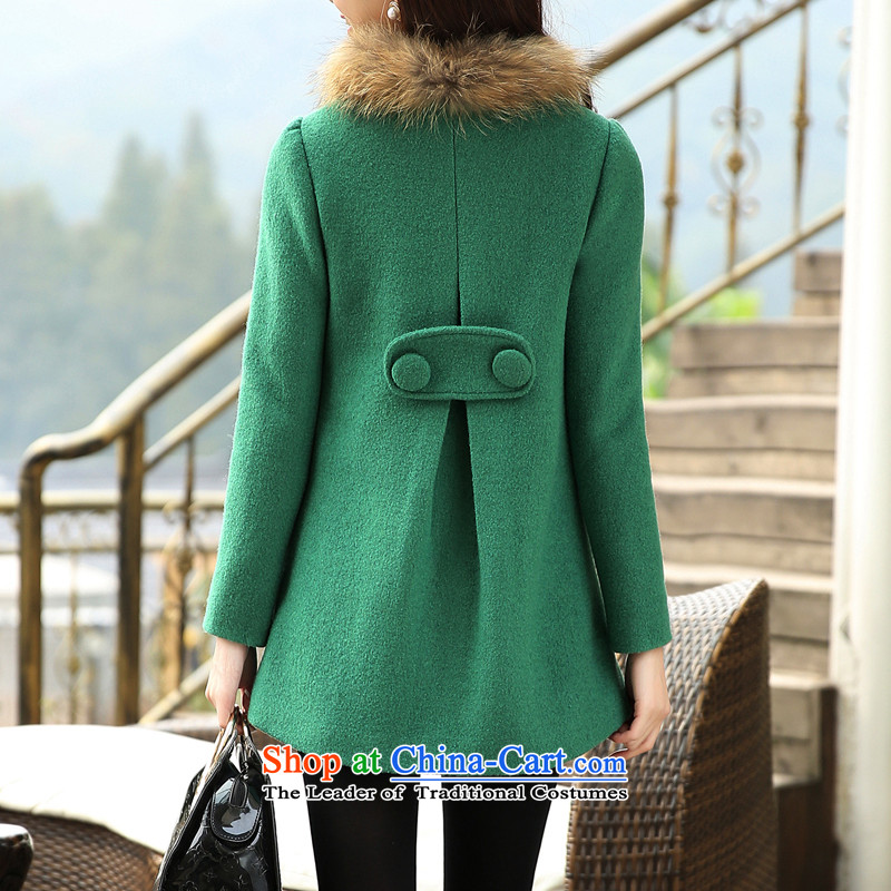 The 2014 Korean OVBE winter clothing new gross for Sau San fashion, long long-sleeved jacket coat? female gross crouched L,ovbe,,, shopping on the Internet