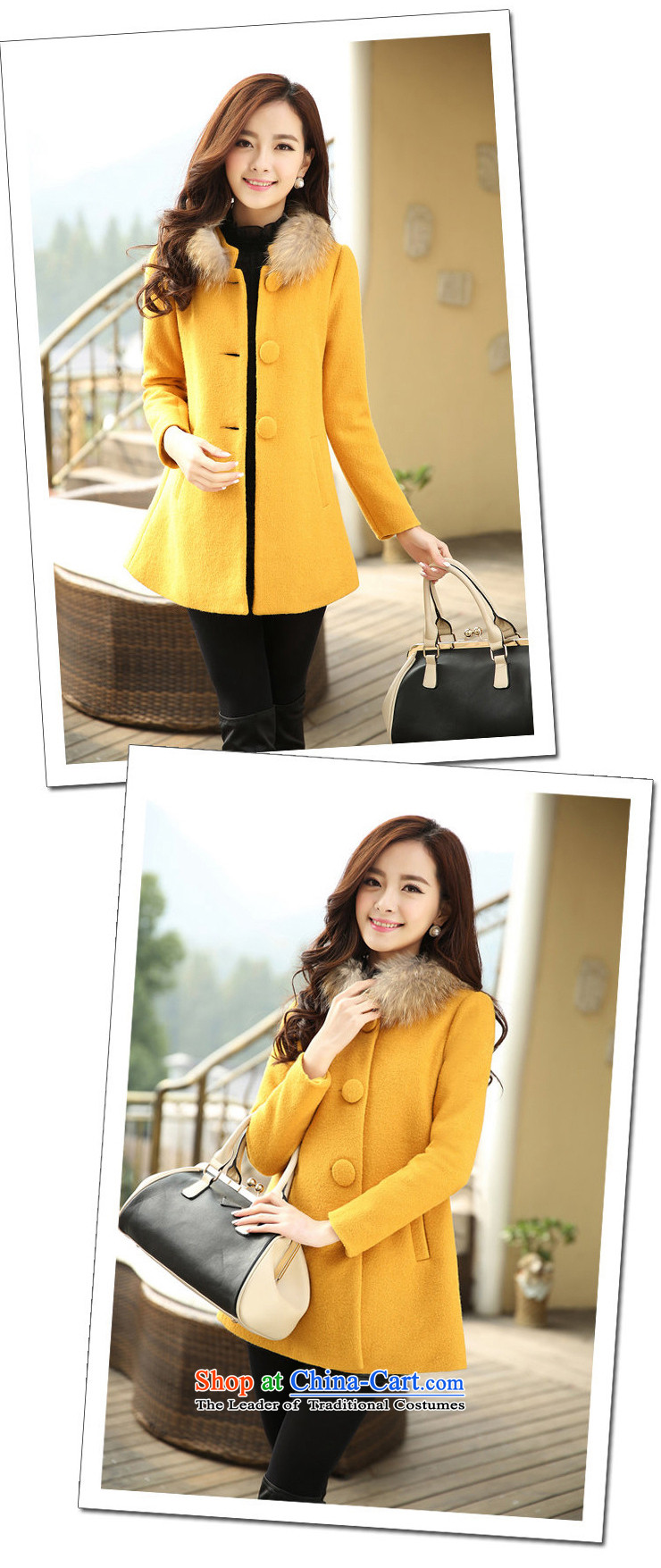 Princess Royal Seal 2015 autumn and winter in the new red long hair female Korean jacket? 