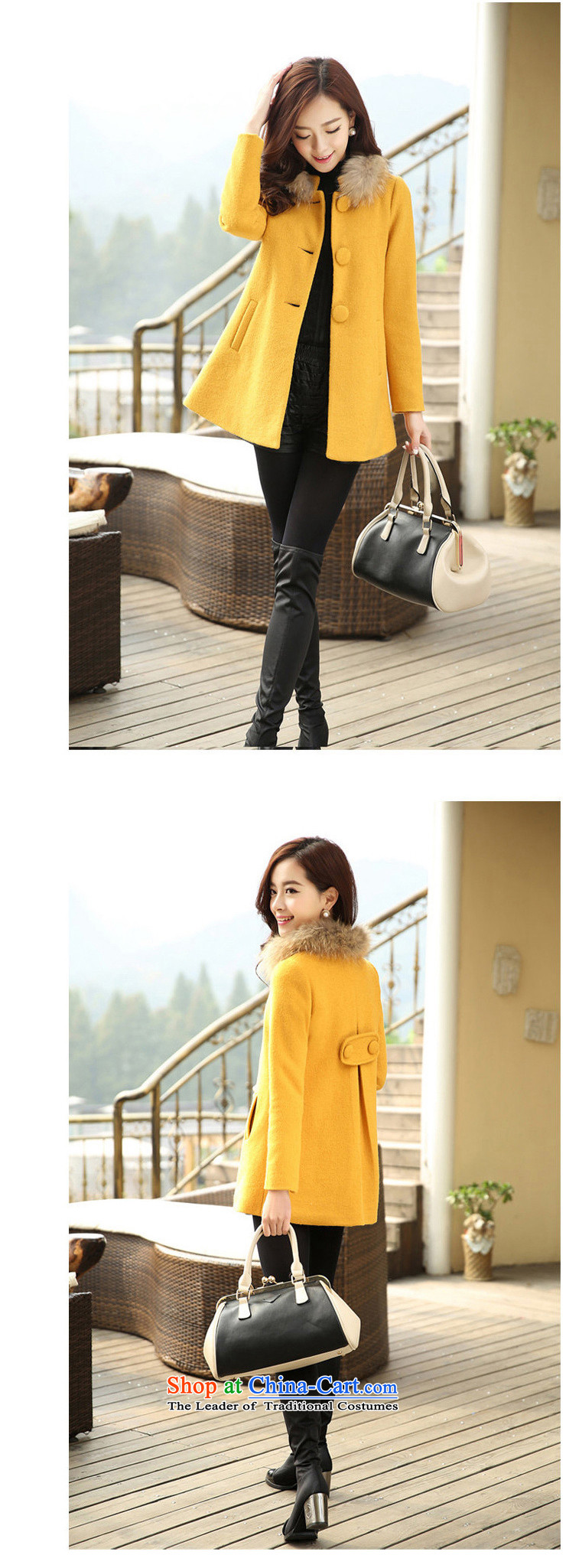 Princess Royal Seal 2015 autumn and winter in the new red long hair female Korean jacket? 
