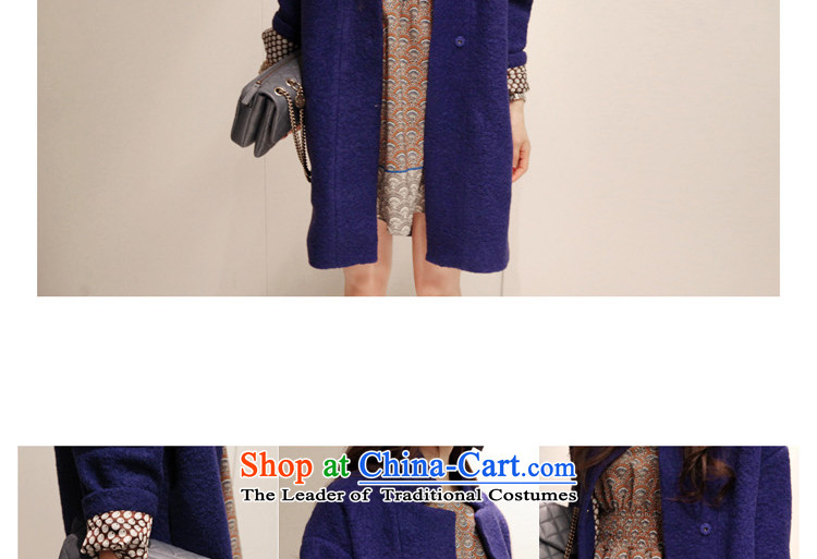  2015 Autumn, put the new Korean women in loose fit long time lapel coats WD001 gross? blue L picture, prices, brand platters! The elections are supplied in the national character of distribution, so action, buy now enjoy more preferential! As soon as possible.