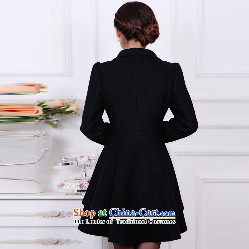 The sea route take the Korean version of the liberal long dual-use collar height waist large Sau San Mao jacket 4713-7 black 2XL,? sea route to spend shopping on the Internet has been pressed.