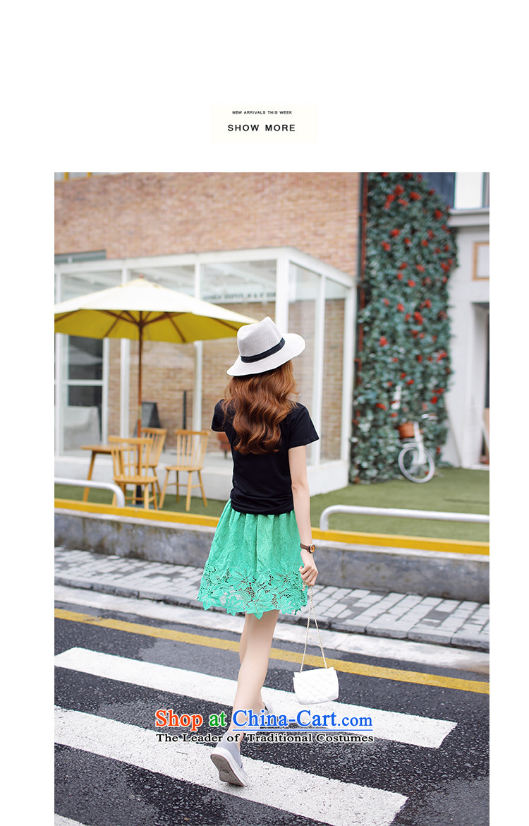 To increase the number of women in summer 2015 mm thick Korean version of the new video quality lace upper body thin short skirts green XXXXL skirt picture, prices, brand platters! The elections are supplied in the national character of distribution, so action, buy now enjoy more preferential! As soon as possible.