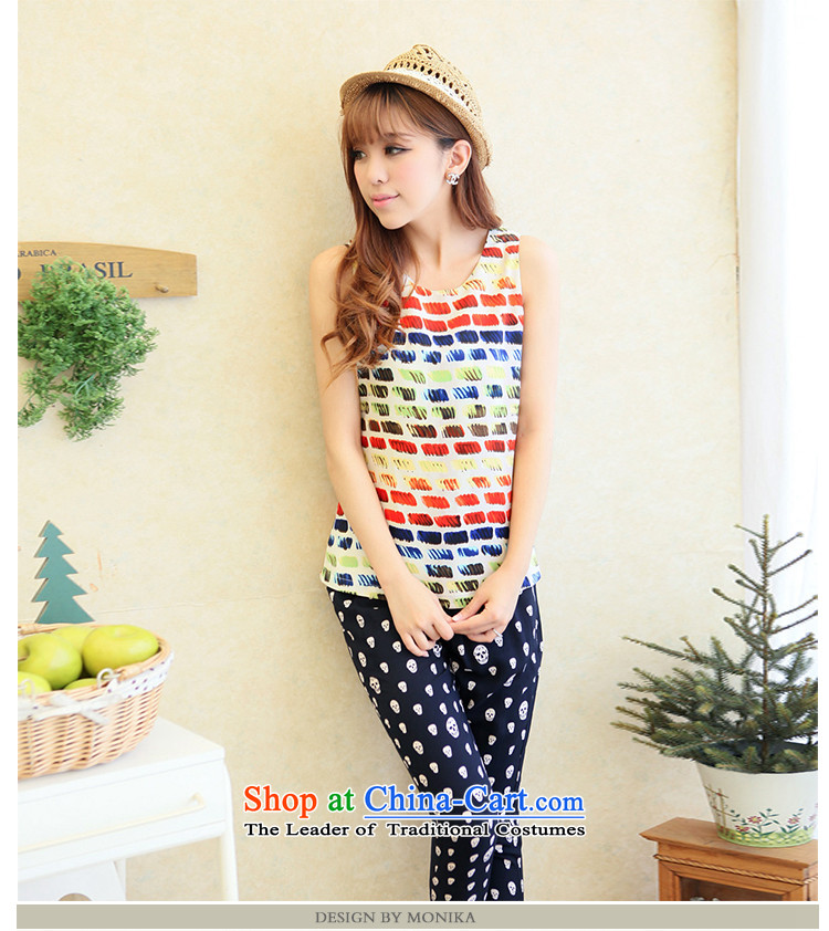 Summer 2014mm thick larger female Korean version of the new SISTER video thin stamp thick casual vest Sau San straps XXXL map color pictures, prices, brand platters! The elections are supplied in the national character of distribution, so action, buy now enjoy more preferential! As soon as possible.