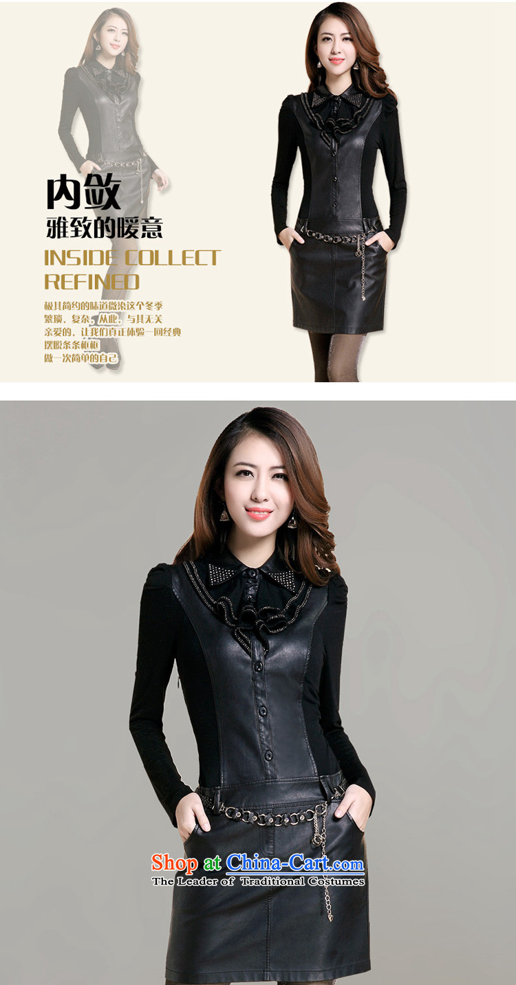 Flower to Isabelle 2015 Korean New temperament large long-sleeved forming the Sau San pu skirt OL dresses D6030 female black L picture, prices, brand platters! The elections are supplied in the national character of distribution, so action, buy now enjoy more preferential! As soon as possible.