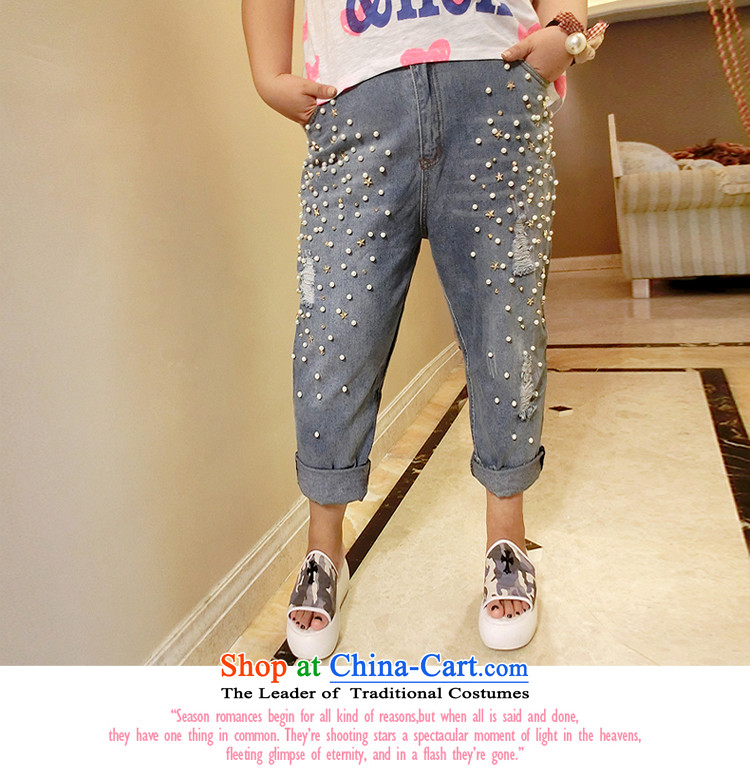 Addiction is larger female thick sister extra women 200 catties summer nail Mun-zhuhai code jeans female 837 Blue 32 pictures, prices, brand platters! The elections are supplied in the national character of distribution, so action, buy now enjoy more preferential! As soon as possible.