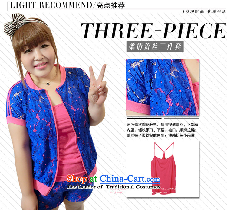 Addiction is larger female XL Women's Summer 200 catties Korean flower web graphics thin three piece Summer 3279 Blue XXXL picture, prices, brand platters! The elections are supplied in the national character of distribution, so action, buy now enjoy more preferential! As soon as possible.