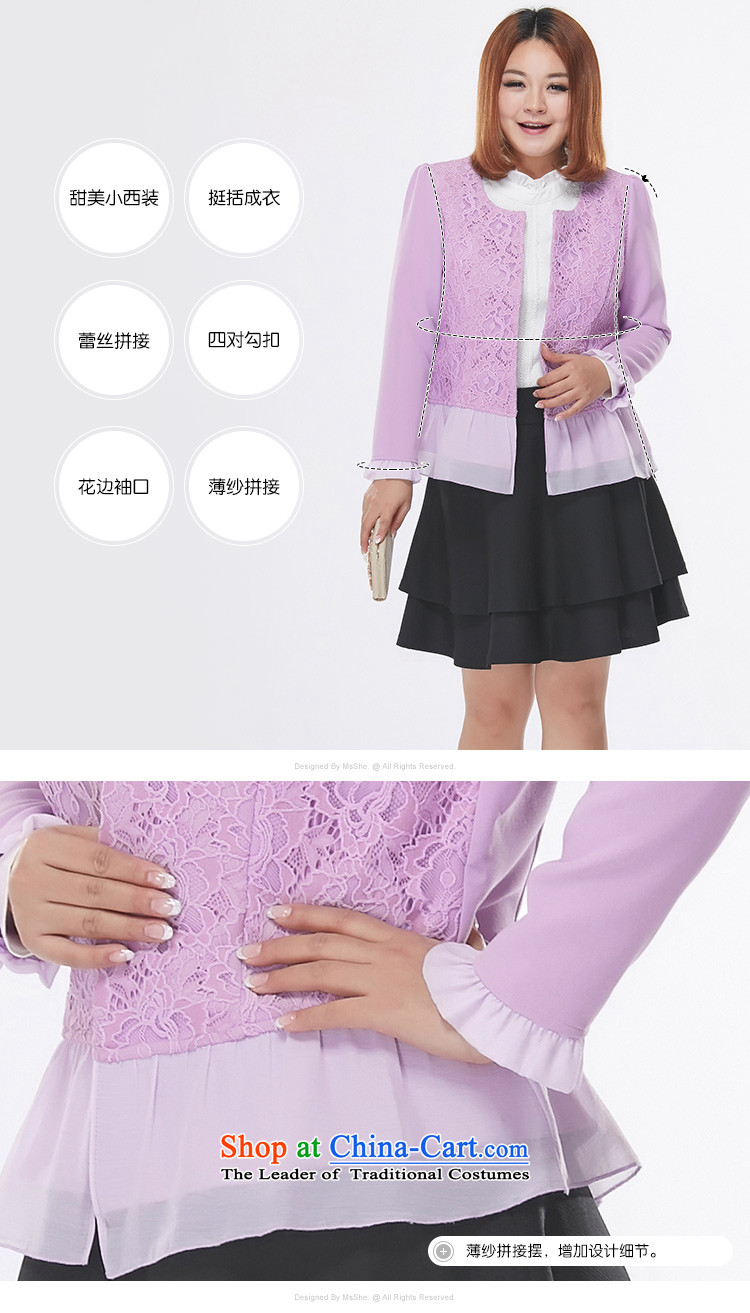 To increase the number msshe women 2015 Autumn new boxed version won thick mm thin coat jacket Sau San graphics which reached 12.7545 trillion purple  2XL Photo, prices, brand platters! The elections are supplied in the national character of distribution, so action, buy now enjoy more preferential! As soon as possible.