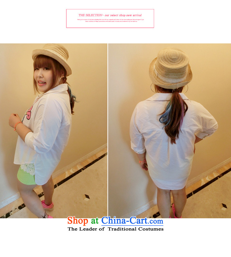Addiction is larger female extra women 200 catties summer Korea Cartoon Version Stamp loose White XXL pictures shirt 7009, prices, brand platters! The elections are supplied in the national character of distribution, so action, buy now enjoy more preferential! As soon as possible.
