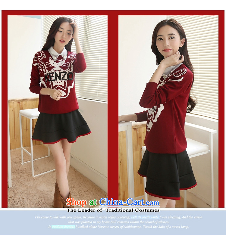 Heeney 2015 Spring temperature new Korean large relaxd casual dress kit dresses ZN001 ivory with burgundy red M picture, prices, brand platters! The elections are supplied in the national character of distribution, so action, buy now enjoy more preferential! As soon as possible.