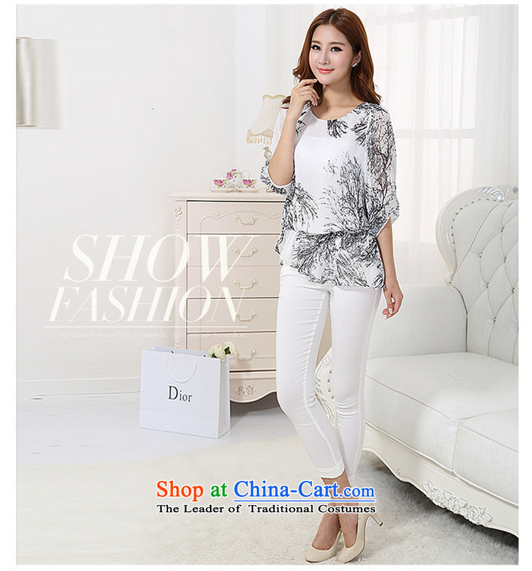The lymalon lehmann thick, Hin thin fall 2015 Product smart casual dress code ink printing five sub-sleeved chiffon shirt 1112 m White XXL picture, prices, brand platters! The elections are supplied in the national character of distribution, so action, buy now enjoy more preferential! As soon as possible.