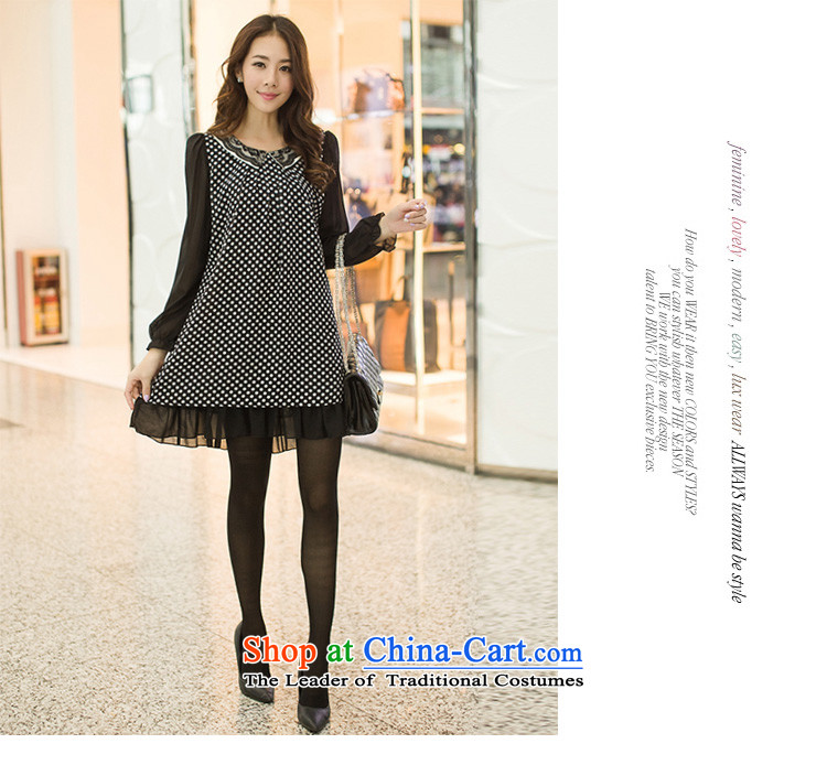 Szili Clinton larger women 2015 Autumn new products thick mm to intensify the loose video thin waves snow woven dresses, forming the point in the skirts of wave skirt long black L pictures, Yi price, brand platters! The elections are supplied in the national character of distribution, so action, buy now enjoy more preferential! As soon as possible.