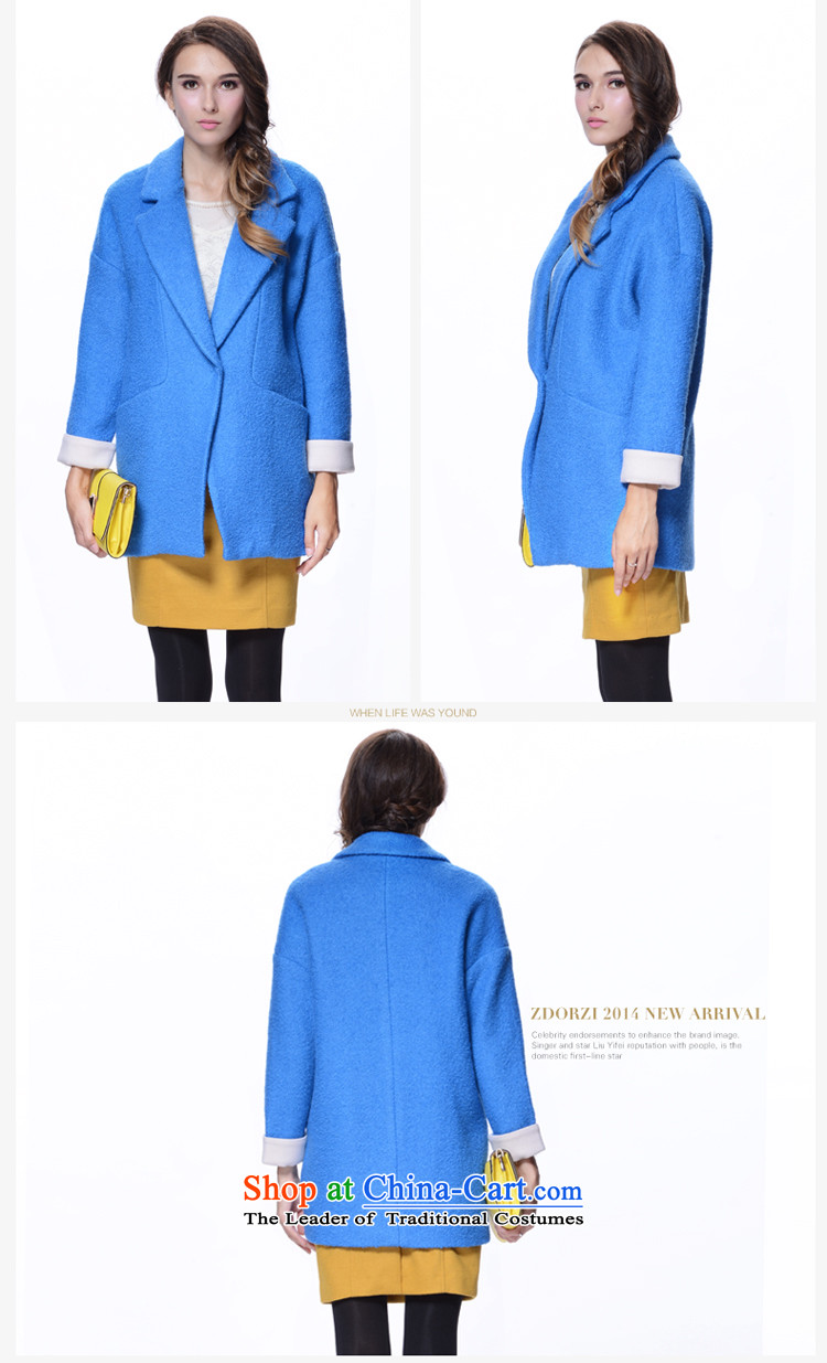 Zdorzi colorful Cheuk-yan pure color retro English-medium-length hair style wind gross 828E106 jacket coat? birds Blue M picture, prices, brand platters! The elections are supplied in the national character of distribution, so action, buy now enjoy more preferential! As soon as possible.