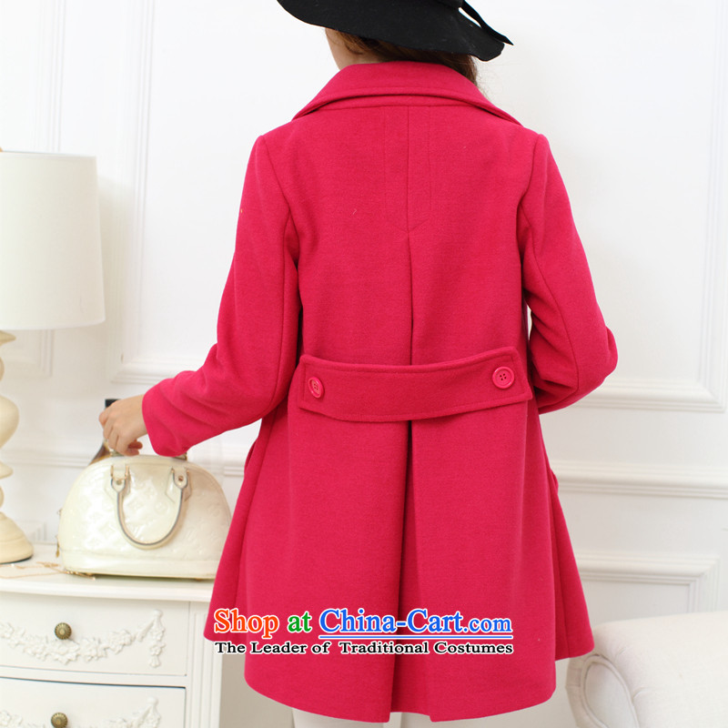The beautiful followers Fall/Winter Collections 2015 New Women's jacket in large relaxd long hair a wool coat jacket female red XXL(175), better beautiful believers shopping on the Internet has been pressed.