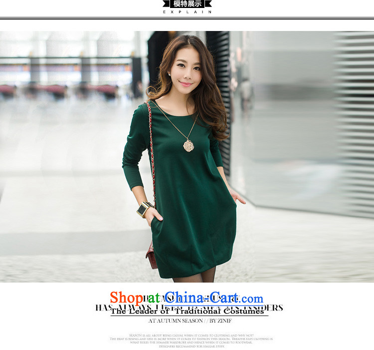 Ink marks the new Korean autumn large stylish and elegant dresses larger female loose video thin fine decorated pendants temperament long-sleeved dresses content7120  4XL( dark green for a catty) picture appears at paragraphs 145-155, prices, brand platters! The elections are supplied in the national character of distribution, so action, buy now enjoy more preferential! As soon as possible.