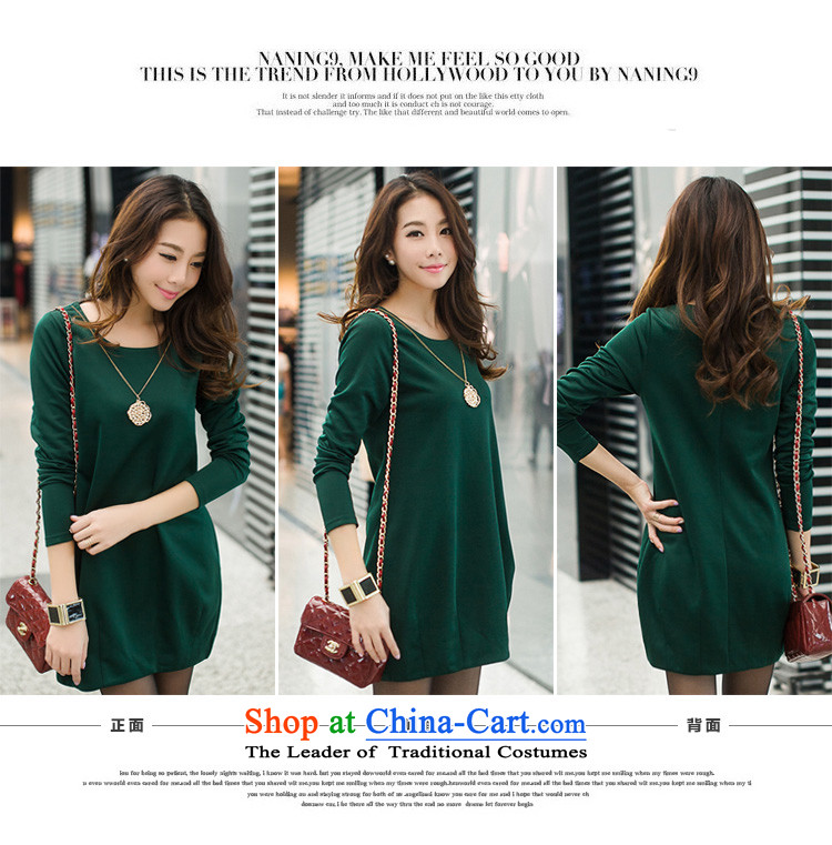 Ink marks the new Korean autumn large stylish and elegant dresses larger female loose video thin fine decorated pendants temperament long-sleeved dresses content7120  4XL( dark green for a catty) picture appears at paragraphs 145-155, prices, brand platters! The elections are supplied in the national character of distribution, so action, buy now enjoy more preferential! As soon as possible.