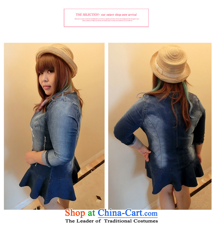 Addiction is larger female thick Korean autumn sister 2014 replacing billowy flounces video thin denim dress 1360 Blue XXXL picture, prices, brand platters! The elections are supplied in the national character of distribution, so action, buy now enjoy more preferential! As soon as possible.