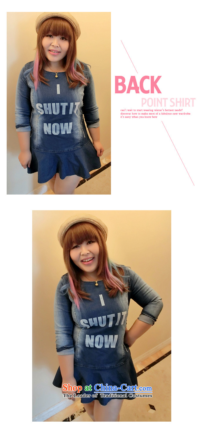 Addiction is larger female thick Korean autumn sister 2014 replacing billowy flounces video thin denim dress 1360 Blue XXXL picture, prices, brand platters! The elections are supplied in the national character of distribution, so action, buy now enjoy more preferential! As soon as possible.