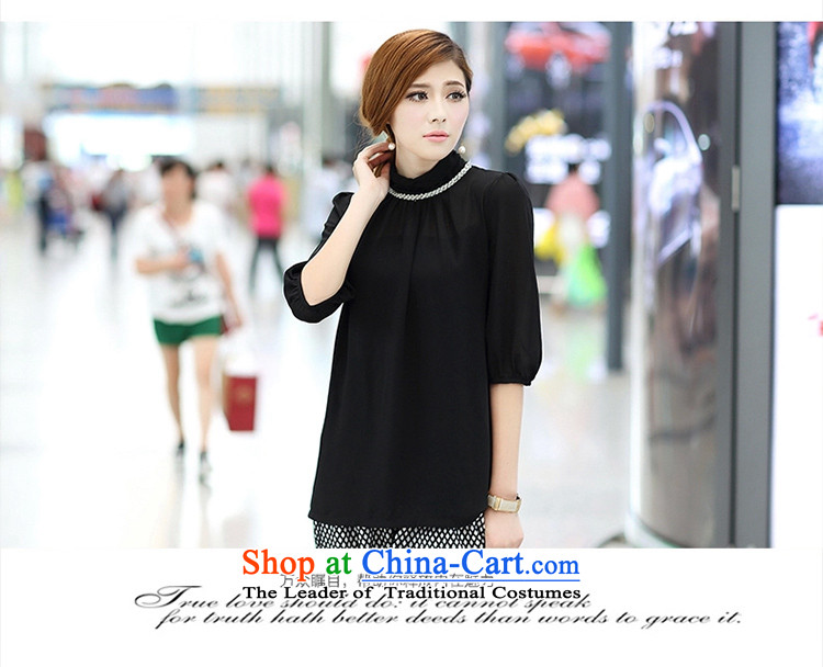 The lymalon lehmann thick, Hin thin autumn 2015 new product version of large Korean women's temperament nails code-ju high collar loose chiffon Netherlands 1670 Black XXXL picture, prices, brand platters! The elections are supplied in the national character of distribution, so action, buy now enjoy more preferential! As soon as possible.