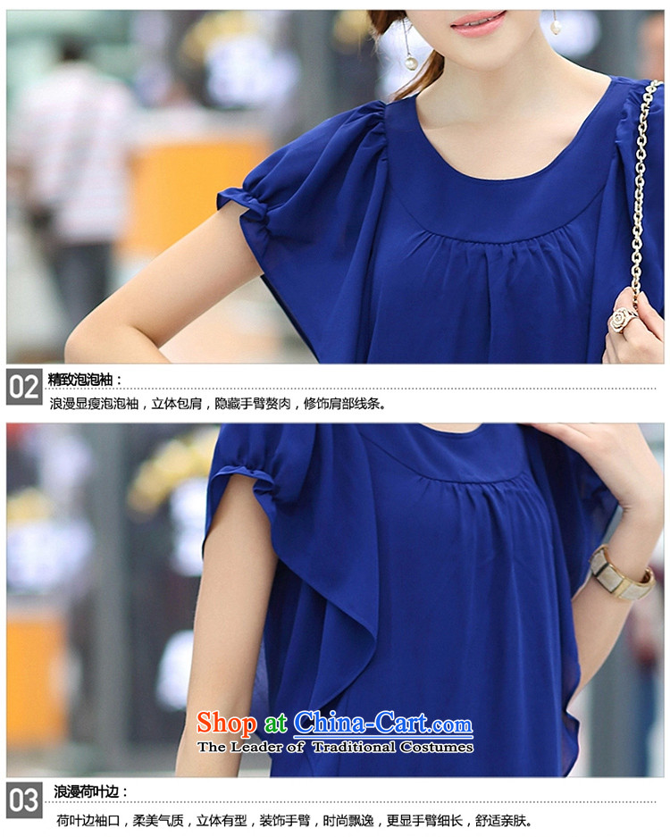 The lymalon lehmann thick, Hin thin 2015 Summer new Korean version of large numbers of ladies fashion niba short-sleeved T-shirt chiffon Netherlands 1685 Blue XL Photo, prices, brand platters! The elections are supplied in the national character of distribution, so action, buy now enjoy more preferential! As soon as possible.