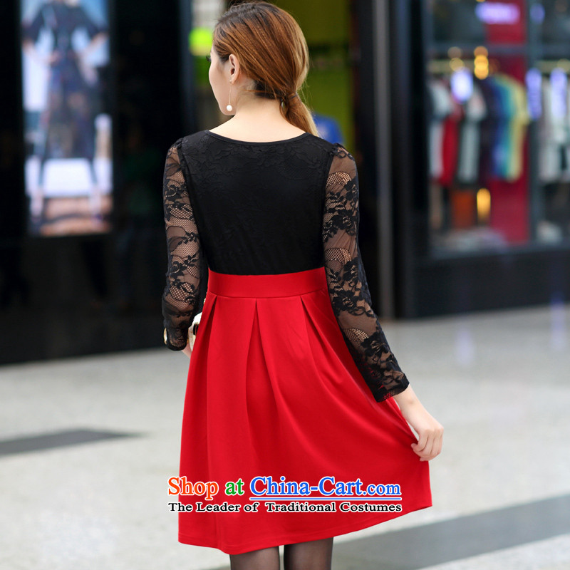 The lymalon lehmann thick, Hin thin 2015 autumn the new Korean version of large numbers of women who are decorated stylish temperament lace long-sleeved dresses 2673rd picture color XL, Sulaiman Ronnie (LYMALON) , , , shopping on the Internet