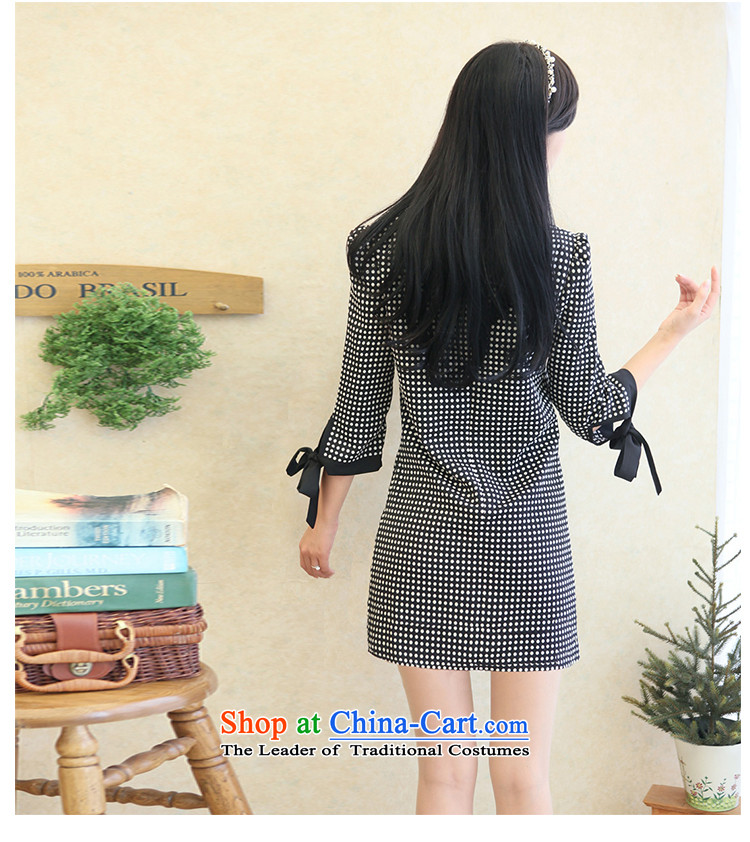 Thick mm autumn replacing large 2014 women thick sister video thin commuter Korean version of the new round-neck collar round-neck collar Sau San dresses Black XL Photo, prices, brand platters! The elections are supplied in the national character of distribution, so action, buy now enjoy more preferential! As soon as possible.