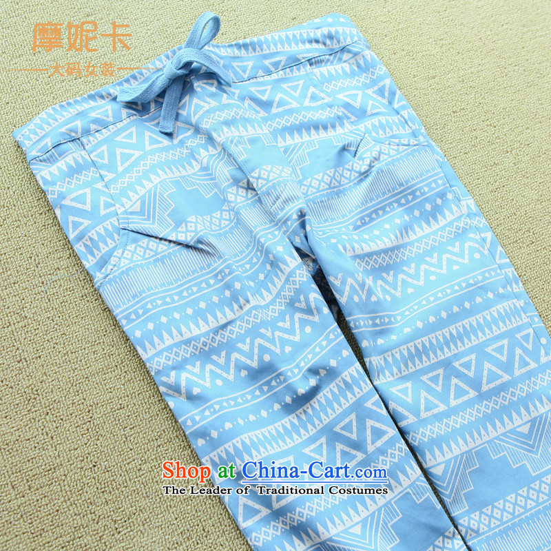 To increase the number of women in the autumn of 2014 mm thick with the new Korean version of national stamp straps thin leisure long pants blue XXL, Moses Nika shopping on the Internet has been pressed.