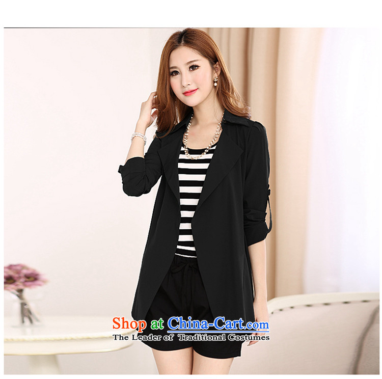  The Korean version of large numbers ZORMO women during the spring and autumn replacing elastic chiffon to xl cardigan thick mm attire during the spring and autumn small black jacket XXL picture, prices, brand platters! The elections are supplied in the national character of distribution, so action, buy now enjoy more preferential! As soon as possible.