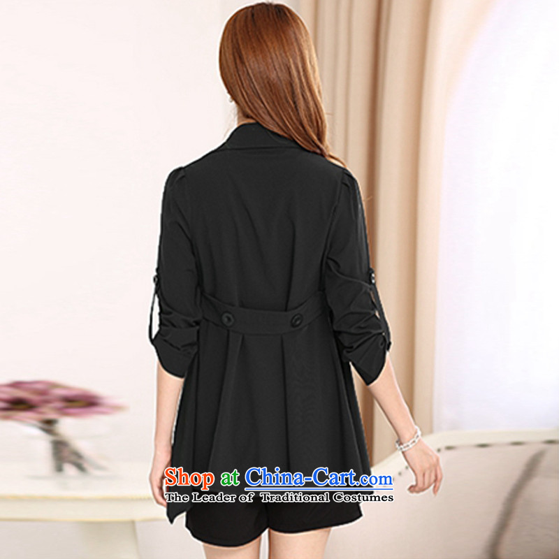  The Korean version of large numbers ZORMO women during the spring and autumn replacing elastic chiffon to xl cardigan thick mm attire during the spring and autumn small black jacket XXL,ZORMO,,, shopping on the Internet